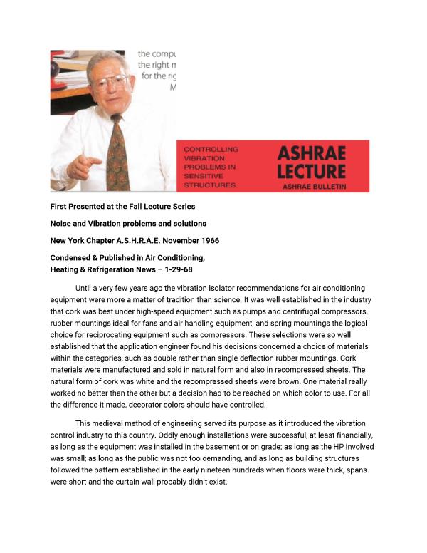 ASHRARE Lecture